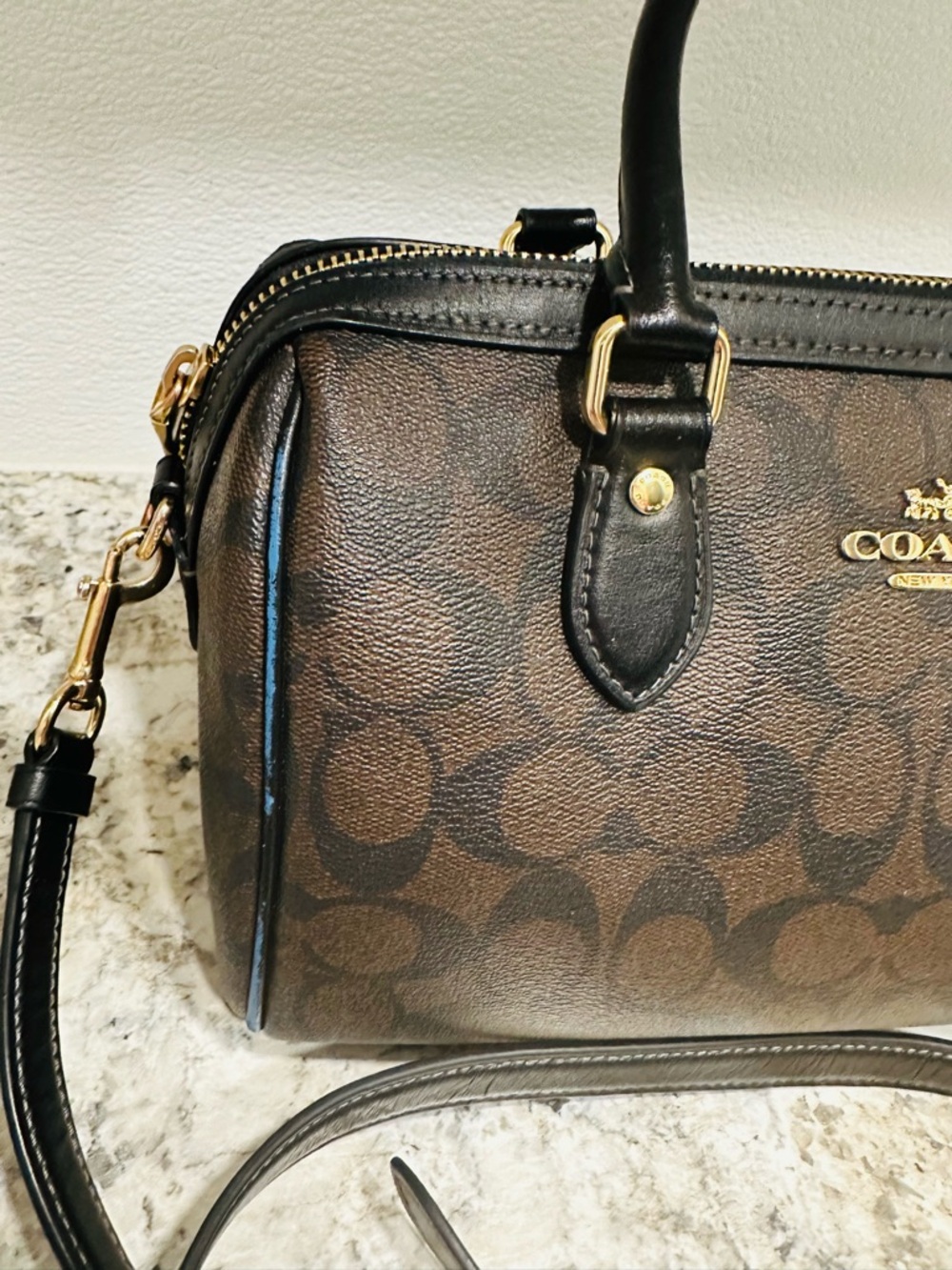 Coach Rowan  Coated Canvas Signature Satchel Bag - Picture 7 of 11
